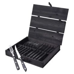 Gense Old Farmer Black Steak Besteck 12 Teile