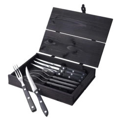 Gense Old Farmer Black Steak Besteck 8 Teile