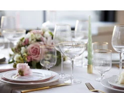 Lyngby Glas Palermo Gold Weissweinglas 4 Stck. -Heim Schmücken 27578 env 3 high