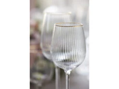 Lyngby Glas Palermo Gold Weissweinglas 4 Stck. -Heim Schmücken 27578 env 5 high