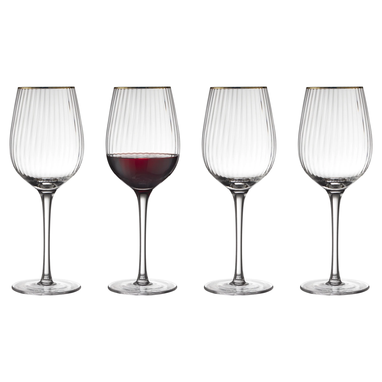 Lyngby Glas Palermo Gold Rotweinglas 4 Stck. 3 Lyngby Glas Palermo Gold Rotweinglas 4 Stck.